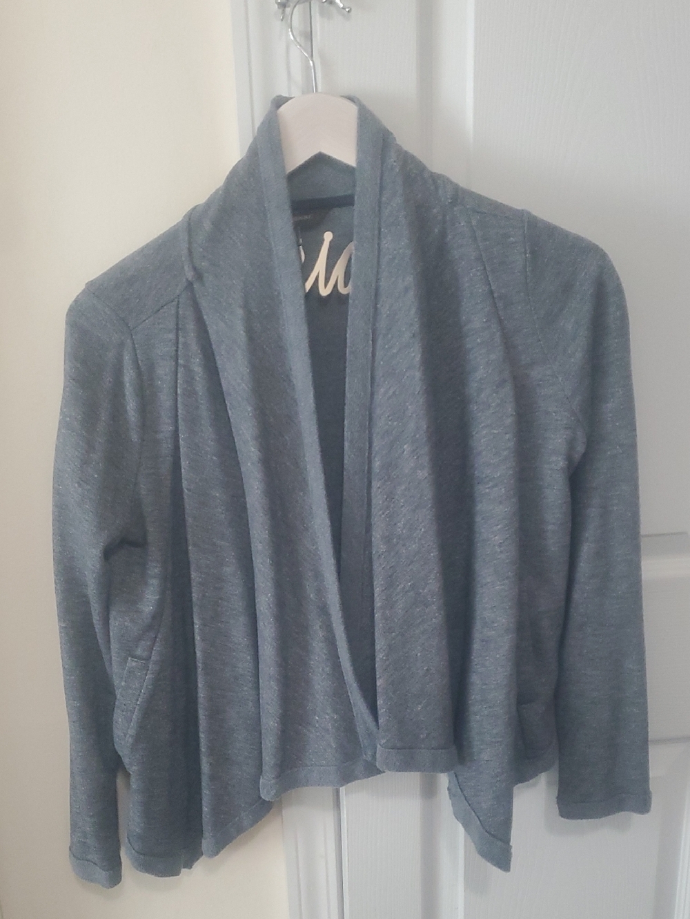 Banana Republic Heather Gray Open-Front Cardigan